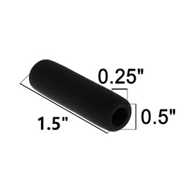 BLUECELL pack of 30 Black Color soft foam 1.5-inch Pencil Grips Pencil Cover (Black)