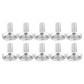 Unifizz 10pcs Fender Washer Bumper Washer M6 Bolts Engine Bay Dress Up Kit Aluminum Silver Tone 1996-2023