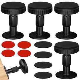 Pack of 4 Anti Shake Bed 46-64 mm Adjustable Anti-Shake Beds Stabiliser Headboard Stopper Stopper Support Telescopic Support Bed Frame with Furniture Padding for Beds Sofas Tables Walls