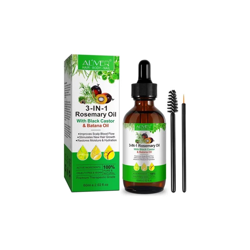 Aceite 3 En 1 Ricino Negro Batana Anticaída Capilar 60
