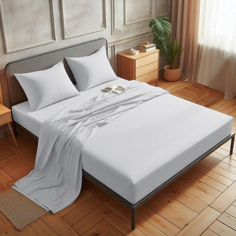 Aspire Homeware King Size Fitted Sheets - 25 cm Deep