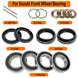 BIGLKNM Front Wheel Bearing Seal Kit Compatible with Suzuki Vinson 500 King Quad 250 300 400 Quadrunner 250 500 Eiger 400 LT-F500F LT-A500F LT-F400 LT-F400F LT-4WD LTF-250 LT-F250F LTF300F LTF400F