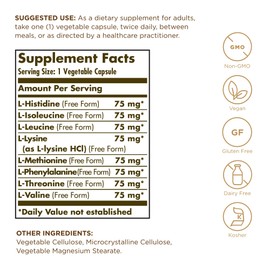 SOLGAR SOLGAR Essential Amino Complex - 90 Vegetable Capsules, Pack of 3 - Non-GMO, Vegan, Gluten Free, Dairy Free, Kosher - 270 Total Servings