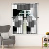 ULQUISNCE Dark Grey Tier and Swag Window Curtain Set, 3Pcs