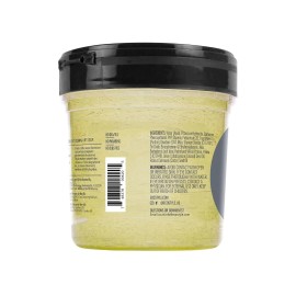 Eco Style Black Castor and Flaxseed Oil Styling Gel ,Long Lasting Shine ,8 oz