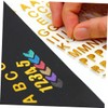 IWOWHERO 6 Sheets Decorative Scrapbook Stickers Hot Stamping Letters Numbers