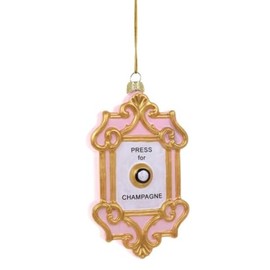 Cody Foster & Co - Champagne Button Blown Glass Ornament