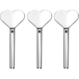 3Pcs Silver Manual Toothpaste Squeezer Heart Stainless Steel Dispenser Tube Squeezer Hand Cream Tube Key Roller Set Bathroom Accessories,Toothpaste Tube Squeezer,Daily Living Tube Squeezing Aids