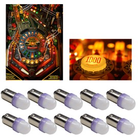 PA LED 10PCS T11#44#47%1893#756#1847 ba9s 2 SMD 2835 LED 6.3V DC Bayonet Pinball Machine Light Bulb Purple