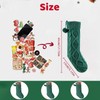 1 Pack witfox Green 18 Christmas Stockings - Large Cable