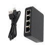 Universal 1 PC 1/4 1000Mbps Black ABS RJ45 LAN Network