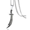 LEEQBCR 1 x Sword Necklace for Men Women Zulfiqar Sword
