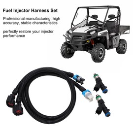 Fuel Injector Harness Set Injector Nozzle with Connection Wiring Cable Replacement for Polaris Ranger XP 800 2012 to 2013