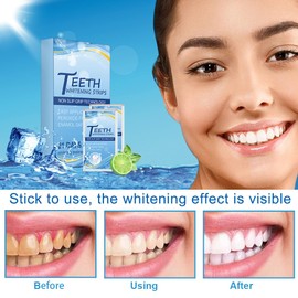 Teeth Whitening Strips, Teeth Whitening, 21Pcs Whitening Strips Enamel Safe Non-Sensitive Fast Whitening Without Any Harm, Safe Whitener for Coffee Drinkers, Yellow Stains