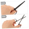 VICASKY 2pcs Stainless Steel Rounded Scissors for Eyebrows Facial Hair