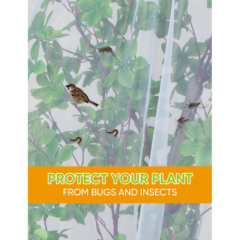 HKZ Bird Netting for Blueberry Bushes - 6Pcs Garden Netting