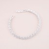 Inateannal Cubic Zirconia Tennis Bracelet Silver Rhinestone Bangle Bracelet Crystal