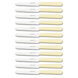 CUPERINOX Tischmesser, Fleischmesser, Buttermesser, 12-teiliges Set, Edelstahl, Klinge mit Klinge und Säge, Streichmesser, spülmaschinenfest, ergonomischer Griff