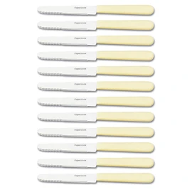 CUPERINOX Tischmesser, Fleischmesser, Buttermesser, 12-teiliges Set, Edelstahl, Klinge mit Klinge und Säge, Streichmesser, spülmaschinenfest, ergonomischer Griff