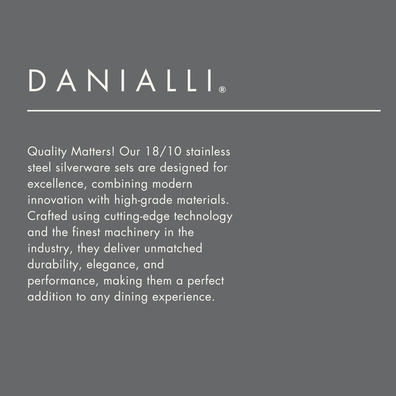 Danialli Hammered Silverware Set | Premium 18/10 Stainless Steel Flatware