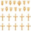 60Pcs/30Sets Rosary Making Kits Supplies Religion Cross and Center Medal