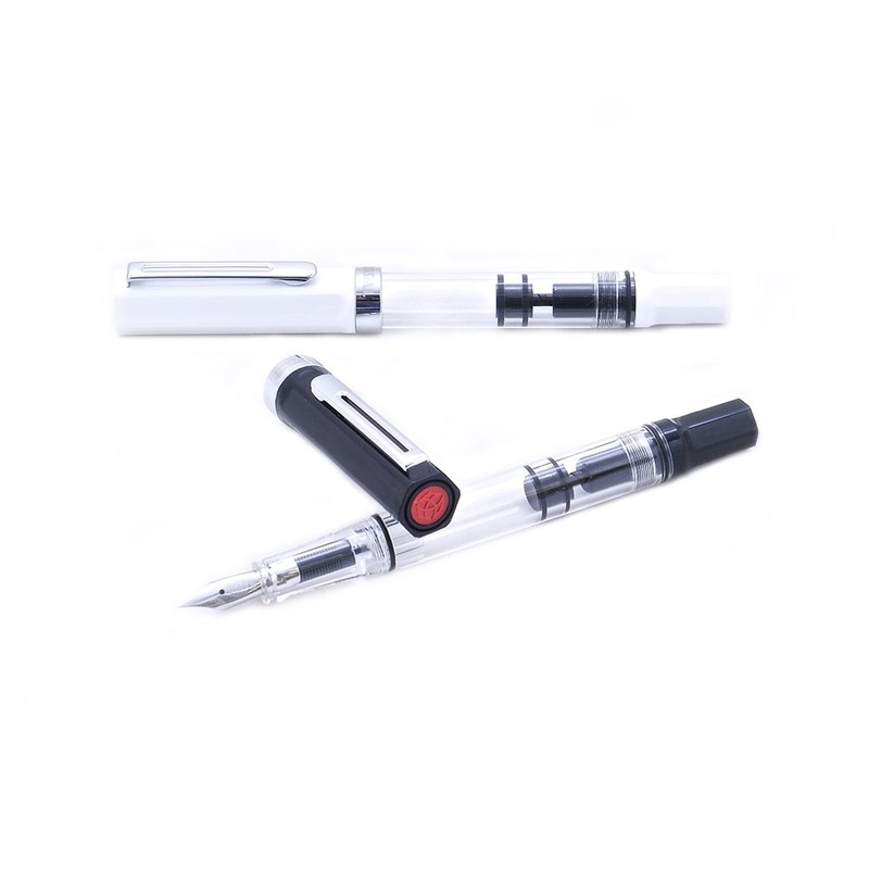 TWSBI Eco Black, F Nib Fountain Pen-Demonstrator, Piston, Tone Alloy