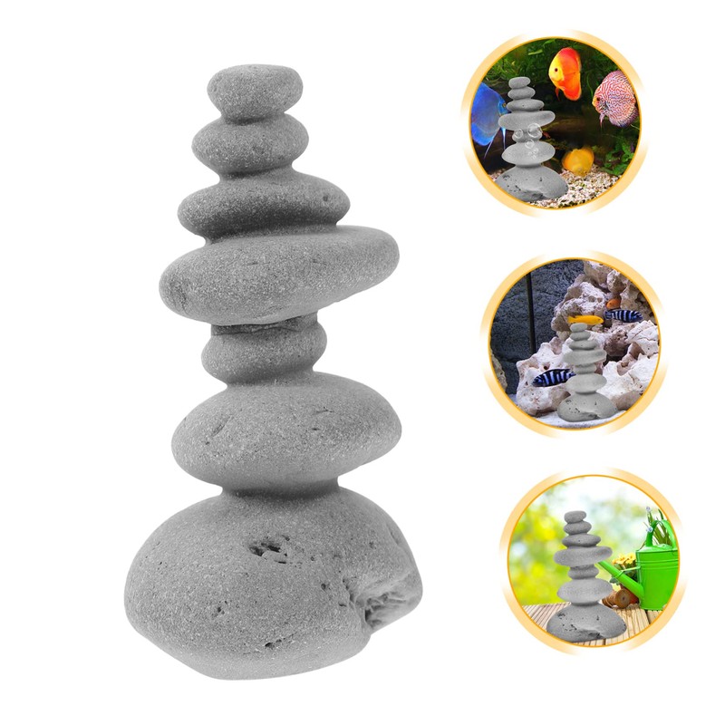 SUPVOX Exquisite Craftsmanship Outdoor Landscape Stone Zen Stacking Stones for