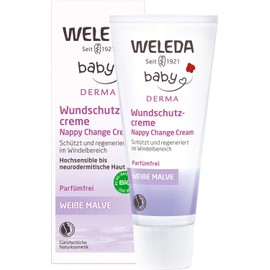 Weleda Weisse Malve Baby Cream Natural Cosmetics Skin Cream for the Protection and Regeneration of Irritated Baby Skin Healing Ointment for Nappy Care (1 x 50 ml)