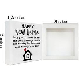 2025 Housewarming Gifts, 2025 Happy New Home Wooden Box Sign Decor, Funny Sweet Home Sign, New Home Owners, New Home Gift Ideas, New House Must Haves -A04