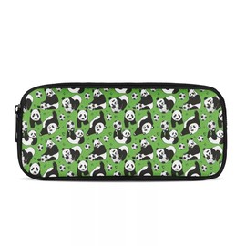 Amzbeauty Large Pencil Case Big Capacity Pen Bag Portable Office Stationery Makeup Bags School Supplies for Middle College Students Girls Boys Teen (Green Kungfu Panda)