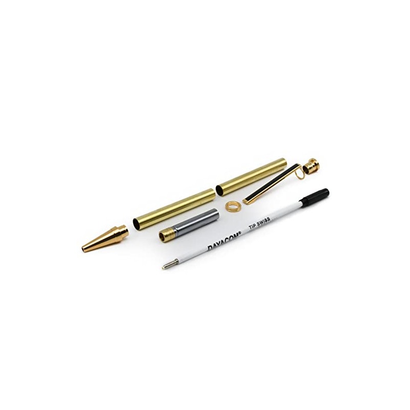 Rotur Pen Kit Dayacom Gold Black Stripe Clip 7mm Twist