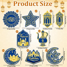 30Pcs Ramadan Mubarak Decorations for Home Eid Mubarak Hanging Swirl Decor Islamic Star Moon Ceiling Decoration for Eid Al-fitr Party Egyptian Holiday Supplies