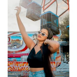 FEISEDY Retro 90s Oval Small Sunglasses Women Men Trendy Sunglasses Tinted Glasses B2801