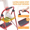 KINGRACK 3 Step Ladder, Folding Ladder with Non-Slip and Wide