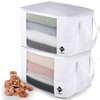 Sweater Storage for Closet – 2 Large Cotton Garment Bags,