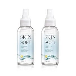 AVON SKIN SO SOFT Original JOJOBA Dry Oil Spray (5 Fl. Oz) Each – Travel-Friendly Luxury Lightweight Body & Hair Oil Mist – Fast-Absorbing, Non-Greasy, Silky Smooth Finish 150ML (2-PACK)