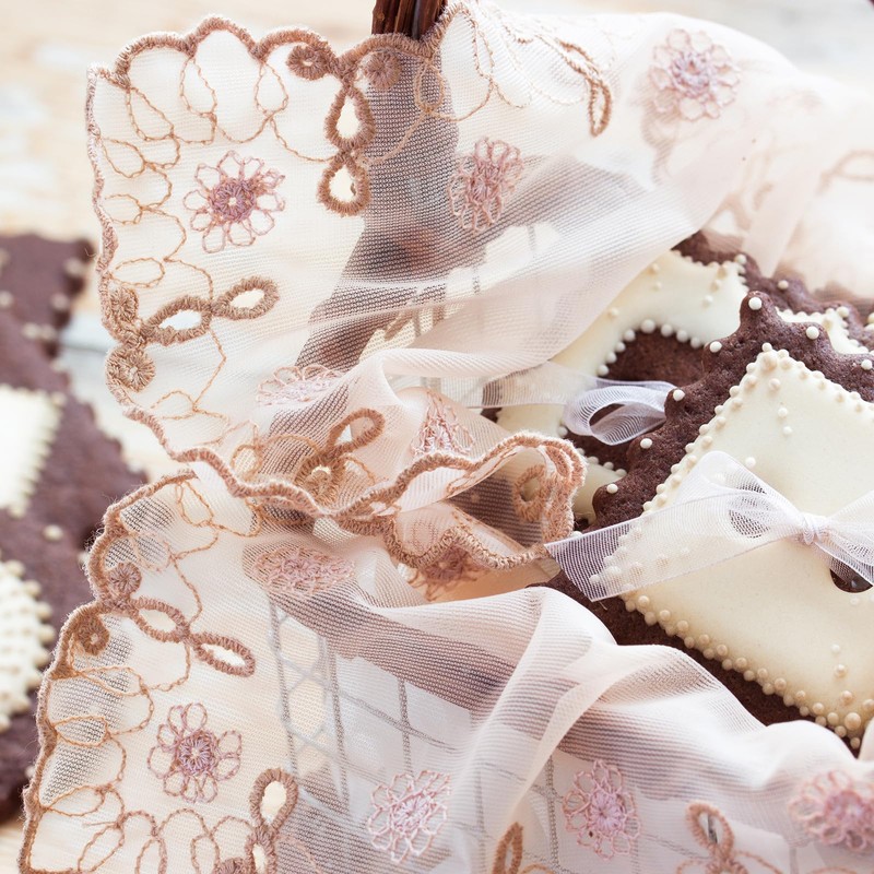 sourcing map 2Pcs Retro Lace Placemats, French Crochet Doilies Oval