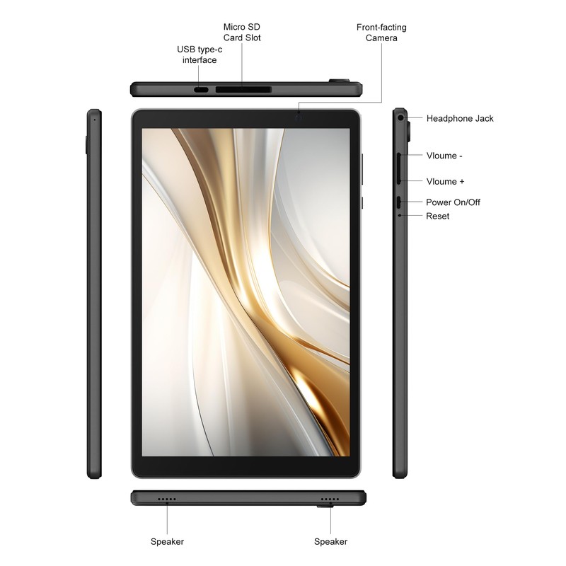 BAKEN 10 Inch Tablet, Android 12 Tablets, 4(2+2) GB RAM,