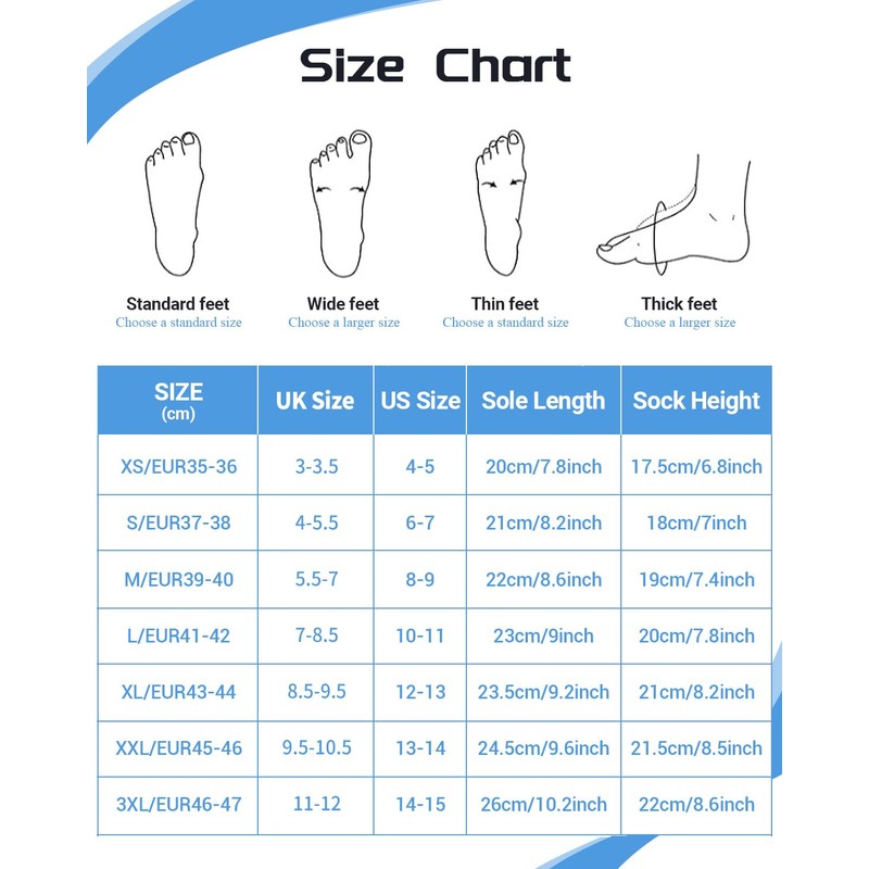 Summshall Neoprene Socks, 3mm Wetsuit Socks Thermal Diving Socks for