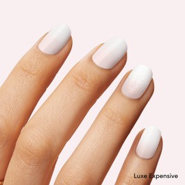 Dashing Diva Glaze Nail Strip Duo - Cloud Nine Collection - Luxe Expensive & In The Buff - Long Lasting, Chip Resistant, Semicured Gel Nail Strips - Contains 2 Colors