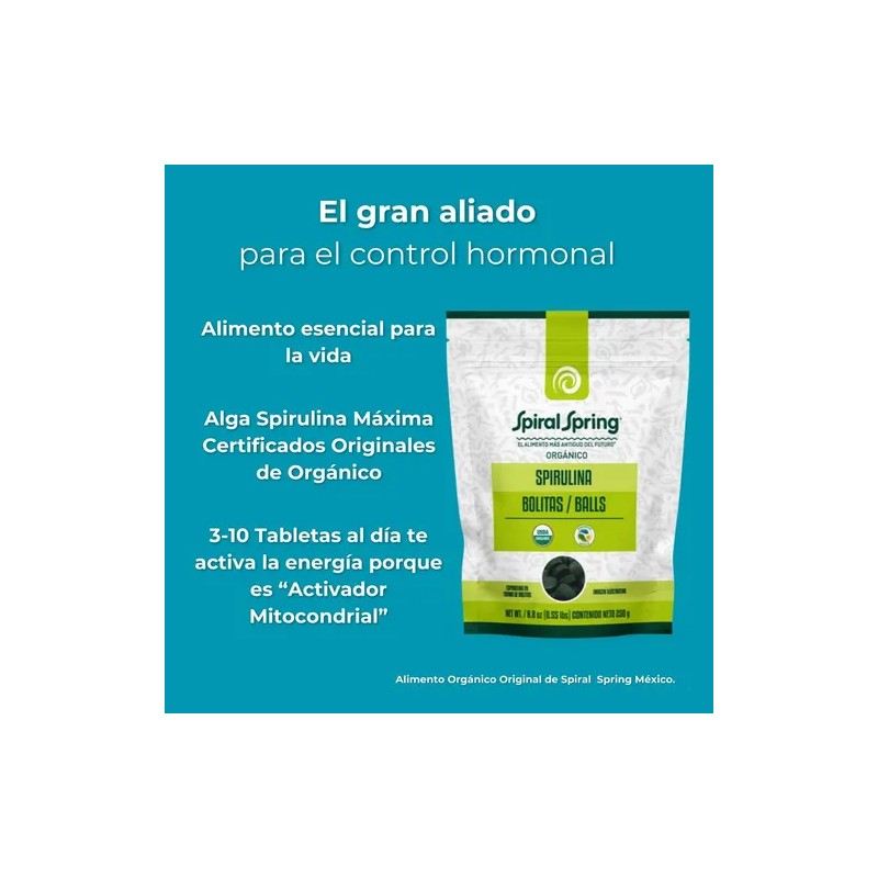 2 Paks De Espirulina Máxima 1000 Bolitas