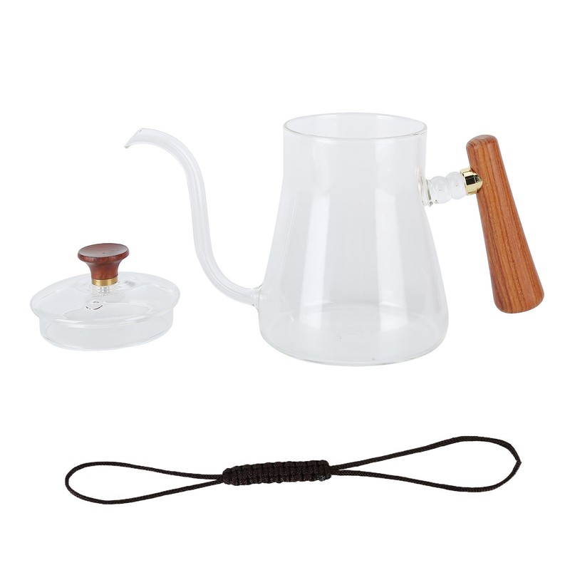 Coffee Kettle Pour Over High Borosilicate Glass Heat Resistant Round