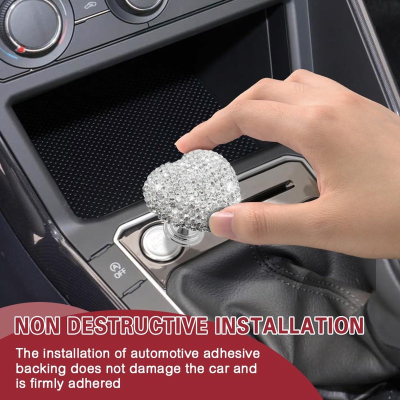 Rebvugr Bling Car One-Touch Start Button, Push Start Button Cover,