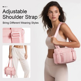 cysiyu Mini Gym Bag for Women Girls Small Gym Bag with Wet Compartment and Coin Wallet, Puffer Mini Duffle Bags for Workout, Travel, Sport