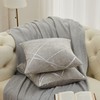 GIGIZAZA Cushion Covers 18 x 18 Inch Silver Grey Square
