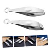 Vaguelly 2Pcs Metal Chicken Tweezers Compact Reusable Tweezers for Hair