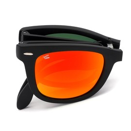 Foldies Classic Folding Sunglasses Polarized, UV400, UVA, UVB Protection for Men Women, Folding Sunglasses Leather Case