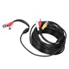 Portable CCTV Cable 3-In 1 Video Audio Power Cord BNC+RCA+DC