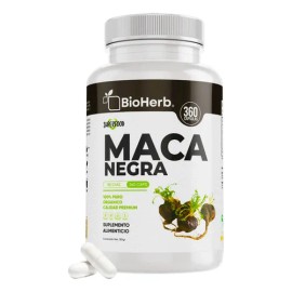 Maca Negra 100 Pura Bioherb 180 Cápsulas Suplemento                                                                                                   