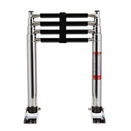 Manifish 4 Step Boat Ladder Stainless Steel Telescoping Boat Ladder Swimming Boarding Ladder Swim Step